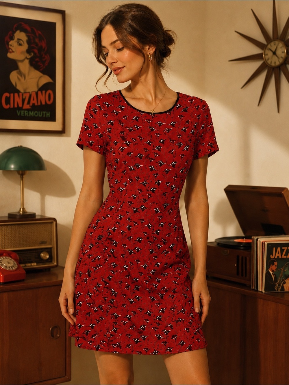 Kookai floral short sleeve dress 36